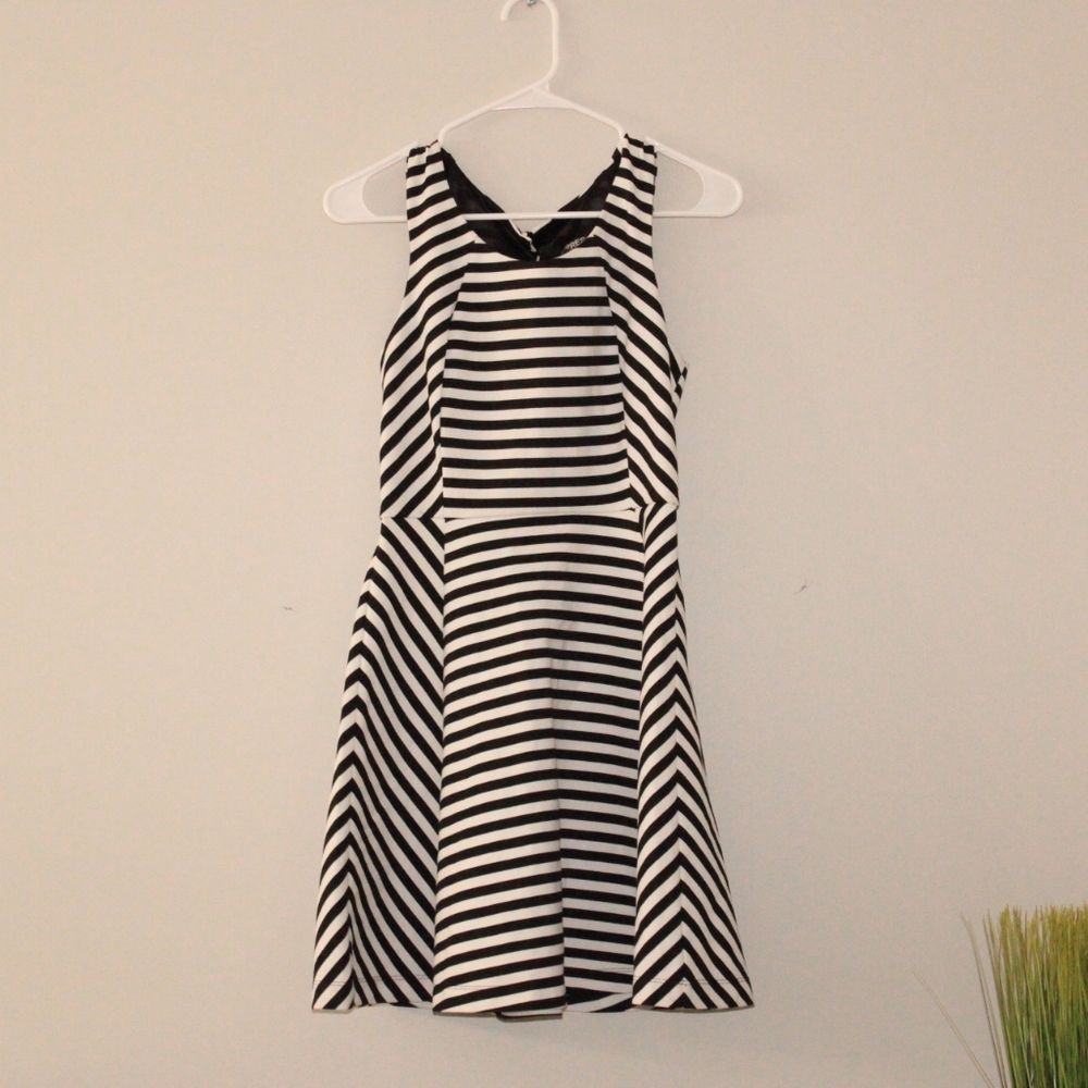 Express Black & White Stripe Dress